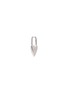 AVGVST Yes-No Heart Lock Rhodium Plated Silver Single Drop Earring