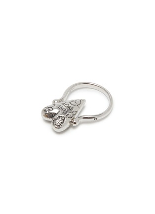 Detail View - Click To Enlarge - AVGVST - Yes Rhodium Plated Silver Flip Ring