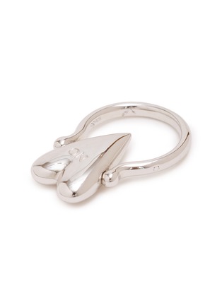 Detail View - Click To Enlarge - AVGVST - Heart of Avgvst Rhodium Plated Silver Flip Ring