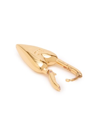 Detail View - Click To Enlarge - AVGVST - Yes-No Heart Lock 14K Gold Plated Sterling Silver Single Drop Earring
