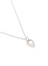 Detail View - Click To Enlarge - AVGVST - Rhodium Plated Silver Small Rock Crystal Heart Pendant Necklace