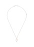 AVGVST Rhodium Plated Silver Small Rock Crystal Heart Pendant Necklace