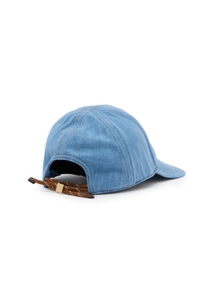 Figure View - Click To Enlarge - MIU MIU - Logo Embroidered Denim Cap