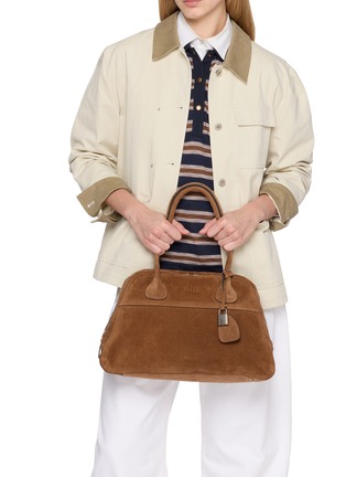 Figure View - Click To Enlarge - MIU MIU - Medium Vivant Suede Leather Shoulder Bag
