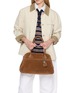 Figure View - Click To Enlarge - MIU MIU - Medium Vivant Suede Leather Shoulder Bag