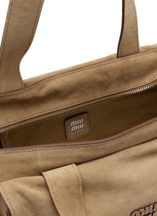 Detail View - Click To Enlarge - MIU MIU - Utilitaire Suede Leather Shoulder Bag