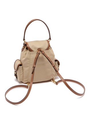 Detail View - Click To Enlarge - MIU MIU - Small Canvas and Leather Backpack