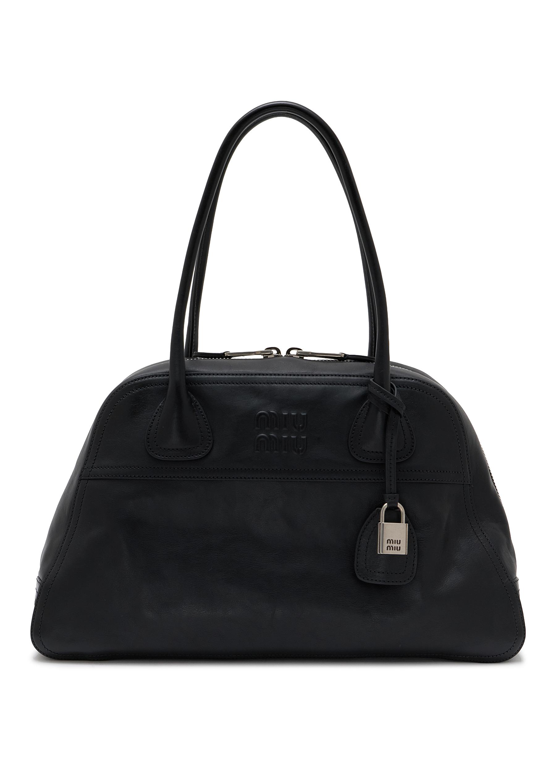 R*️様 Miu Miu 黒 ハンドバッグ MIU MIU | Medium Vivant Leather Shoulder Bag | Women | Lane Crawford