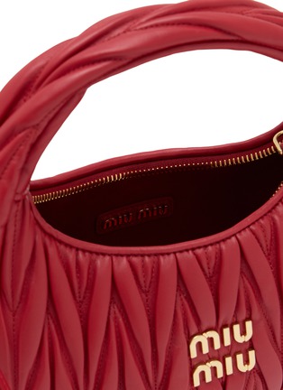Detail View - Click To Enlarge - MIU MIU - Wander Matelassé Leather Hobo Bag