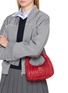 Front View - Click To Enlarge - MIU MIU - Wander Matelassé Leather Hobo Bag