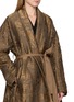  - MASNADA - Reversible Floral Textured Tie Belt Coat