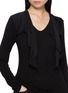  - MASNADA - Tie Neck Long Sleeve T-Shirt