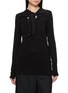MASNADA Tie Neck Long Sleeve T-Shirt