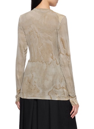Back View - Click To Enlarge - MASNADA - Tie Neck Long Sleeve T-Shirt