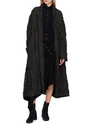 Figure View - Click To Enlarge - MASNADA - Belted Textured Dressing Gown Coat