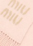 Detail View - Click To Enlarge - MIU MIU - Fringed Logo Scarf