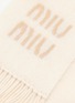 Detail View - Click To Enlarge - MIU MIU - Fringed Logo Scarf