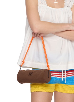 Figure View - Click To Enlarge - MIU MIU - Gabardine Logo Cotton Pouch