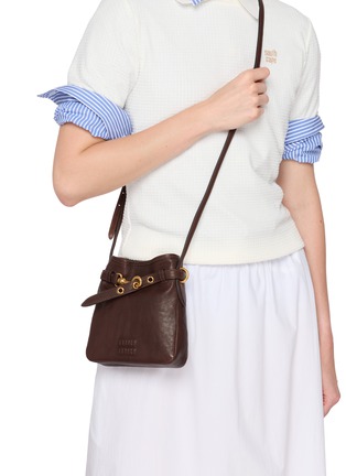 Figure View - Click To Enlarge - MIU MIU - Leather Shoulder Pouch