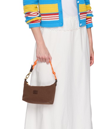 Figure View - Click To Enlarge - MIU MIU - Gabardine Cotton Shoulder Pouch