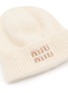 Detail View - Click To Enlarge - MIU MIU - Logo Knit Beanie