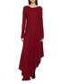 MARC LE BIHAN Long Sleeve Asymmetric Flared Long Dress
