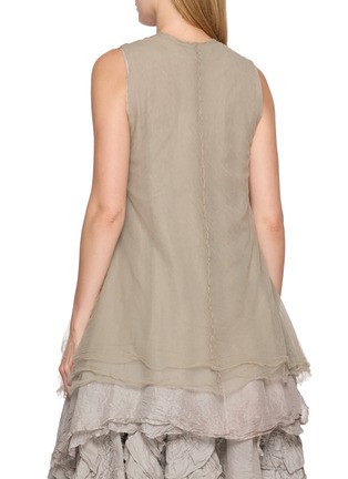 Back View - Click To Enlarge - MARC LE BIHAN - Sleeveless V-Neck Layered Tulle Top
