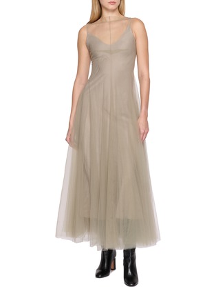 Figure View - Click To Enlarge - MARC LE BIHAN - Flared Tulle Long Dress