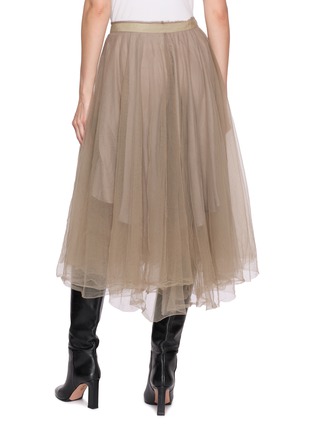 Back View - Click To Enlarge - MARC LE BIHAN - Ovoide Flared Tulle Midi Skirt