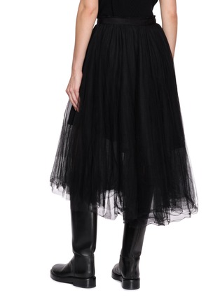 Back View - Click To Enlarge - MARC LE BIHAN - Ovoide Flared Tulle Midi Skirt