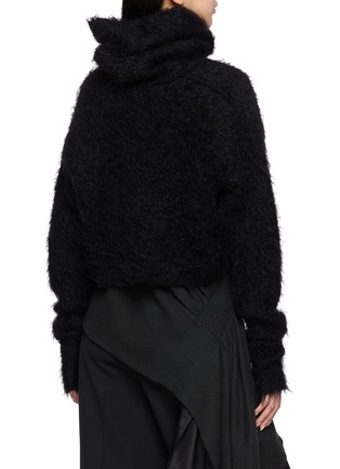 Back View - Click To Enlarge - MARC LE BIHAN - Cropped Turtleneck Mohair Sweater