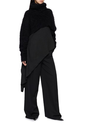 Figure View - Click To Enlarge - MARC LE BIHAN - Cropped Turtleneck Mohair Sweater