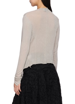 Back View - Click To Enlarge - MARC LE BIHAN - Long Sleeve Draped Front Top