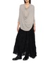 Figure View - Click To Enlarge - MARC LE BIHAN - Long Sleeve Draped Front Top
