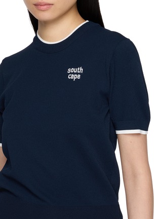  - SOUTHCAPE - Colour Block Round Neck Knit Top