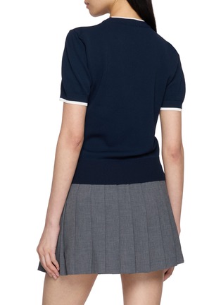 Back View - Click To Enlarge - SOUTHCAPE - Colour Block Round Neck Knit Top
