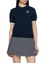 Main View - Click To Enlarge - SOUTHCAPE - Colour Block Round Neck Knit Top