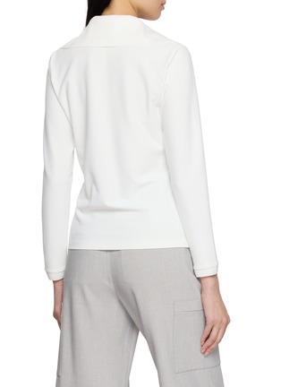 Back View - Click To Enlarge - SOUTHCAPE - Long Sleeve Sailor Collar Embroidered Logo Top