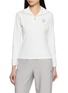Main View - Click To Enlarge - SOUTHCAPE - Long Sleeve Sailor Collar Embroidered Logo Top