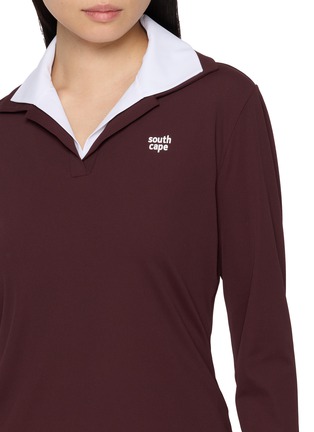  - SOUTHCAPE - Long Sleeve Cool Touch Layered Collar Top