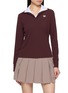 Main View - Click To Enlarge - SOUTHCAPE - Long Sleeve Cool Touch Layered Collar Top