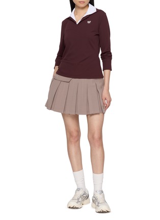 Figure View - Click To Enlarge - SOUTHCAPE - Long Sleeve Cool Touch Layered Collar Top