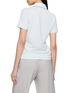 Back View - Click To Enlarge - SOUTHCAPE - Embossed Waffle Texture Color Block Collar Polo Shirt