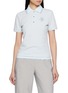 Main View - Click To Enlarge - SOUTHCAPE - Embossed Waffle Texture Color Block Collar Polo Shirt