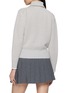 Back View - Click To Enlarge - SOUTHCAPE - Sailor Collar Full Zip Knit Cardigan