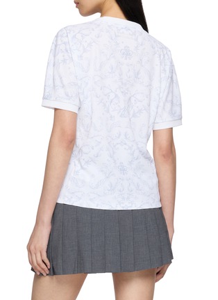 Back View - Click To Enlarge - SOUTHCAPE - Short Sleeve Textured Print T-Shirt