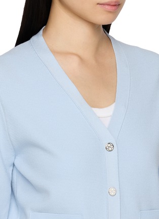 Detail View - Click To Enlarge - SOUTHCAPE - Sailor Collar Knit Cardigan