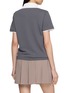 Back View - Click To Enlarge - SOUTHCAPE - Short Sleeve Open Collar Textured Knit Top
