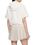 Back View - Click To Enlarge - SOUTHCAPE - Short Sleeve Blossom Pattern Hooded Zip Up Jacket