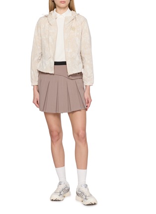 Figure View - Click To Enlarge - SOUTHCAPE - Blossom Pattern Hooded Zip Up Jacket